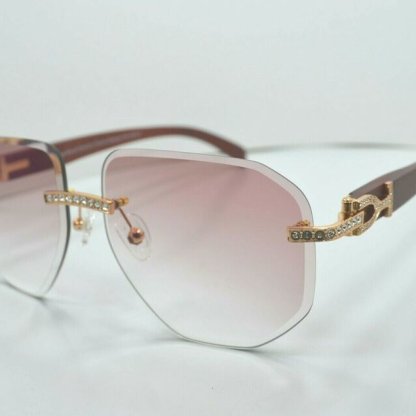 • VWC VINTAGE WOOD COLLECTION SPECIAL EDITION #2 Gold Pink – France Designer Sunglasses
