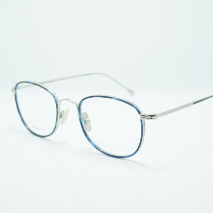 JOHN VARVATOS V178 BLUE/SILVER EYEGLASSES FRAMES
