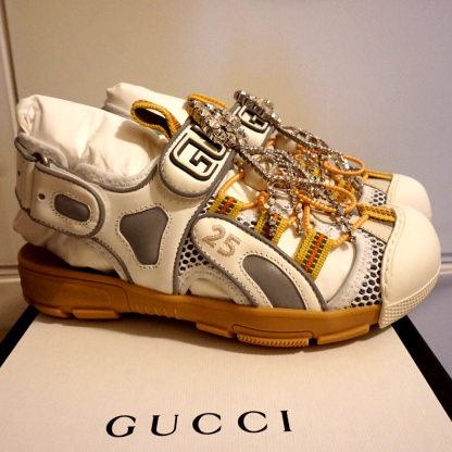 GUCCI Flashtrek Sport Sandals White EU 34 – Italian Designer